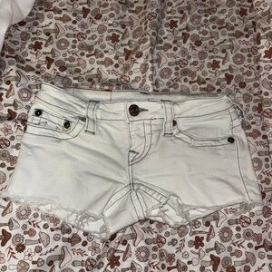 True Religion Low rise jean shorts